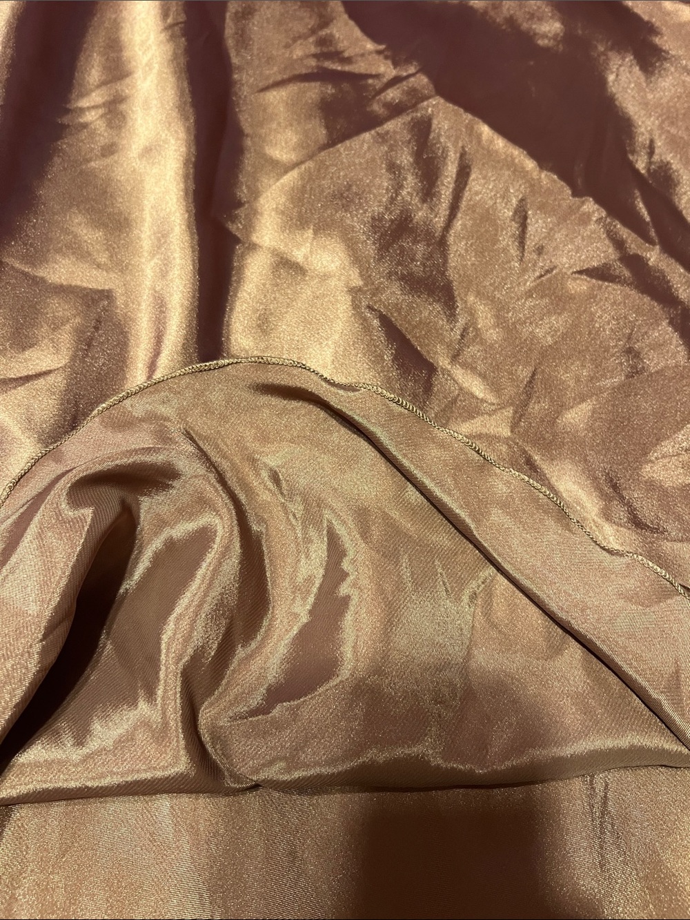 Nicole Miller Bronze Brown Satin Slip Midi Skirt - Picture 10 of 13